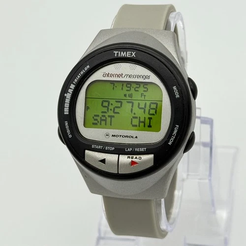 Men's Vintage 2001 TIMEX Motorola Internet Messenger Watch, Ironman, 42mm, Runs