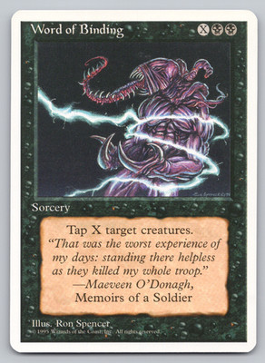 Word of Binding  - 4th Edition Core Set 1995 MTG