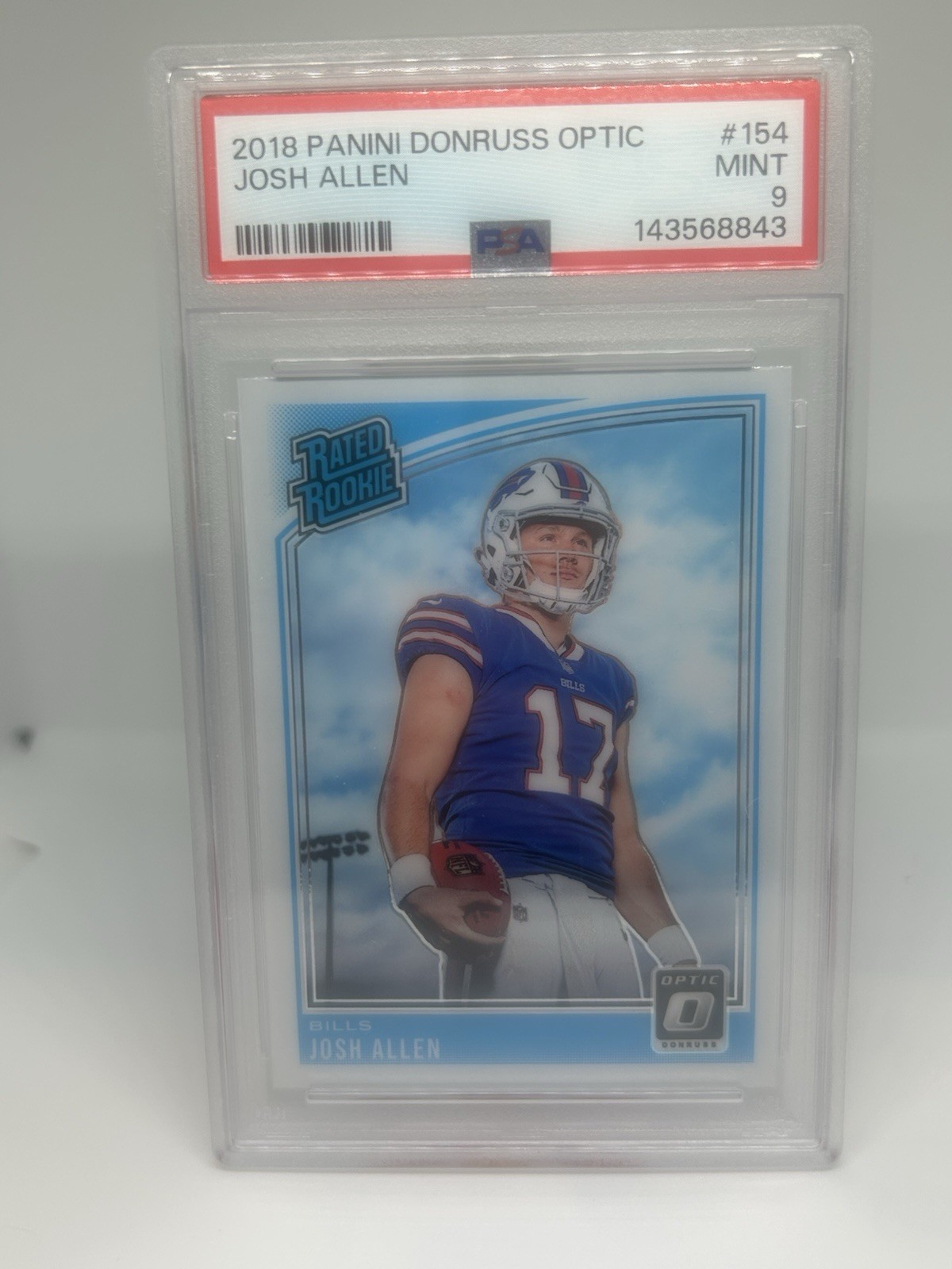 Panini 2018 Donruss Optic Josh Allen Rated Rookie RC #154 Bills PSA 9