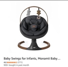 baby swings for infants brown and black comes with remote