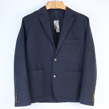 NWT NEW J. CREW GARMENT DYED COTTON LINEN CHINO NAVY SUIT JACKET BLAZER BLUE 40R