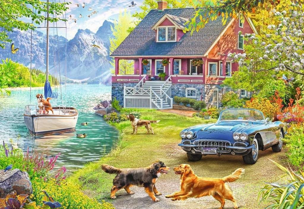 Ravensburger Women's Feel Well & Puzzle - Summer Lake House, 200 Piece - Image 2