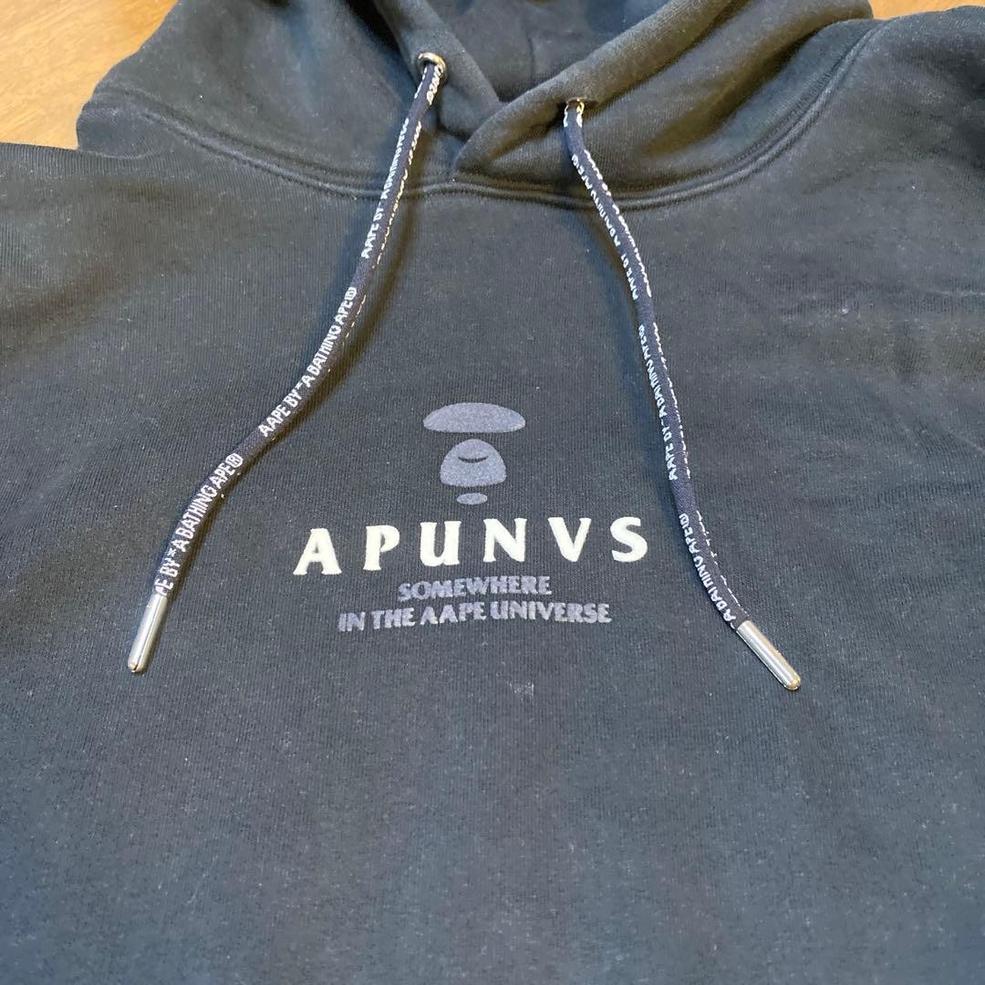 AAPE BY A BATHING APE ABY Park Pullover Hoodie Black Logo Embroidery image 2