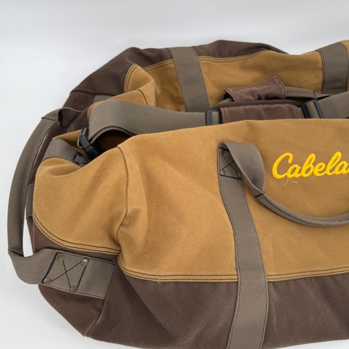 Cabella's Heavy Duty Canvas Bag XL 32" X 14" X 16" brown Hunting Fishing Camping - Picture 2 of 11