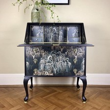 Vintage Bureau Desk Computer or Laptop  Station Drinks Cabinet Hand Painted Desk