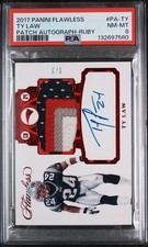 2017 PANINI FLAWLESS PATCH AUTO RUBY TY LAW PSA 8 /5