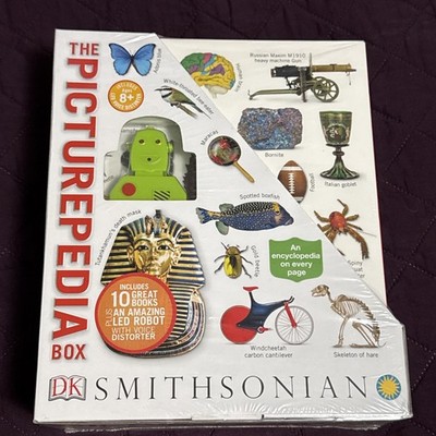 THE PICTUREPEDIA BOX SMITHSONIAN RARE DK 10 History Science Robot BOOK SET NEW
