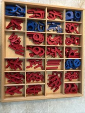 Elite Montessori Wooden Movable Alphabet with Box Preschool Spelling Learning