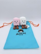 Authentic Jellycat Amuseables Pink And White Marshmallows plush NWT Dust Bag