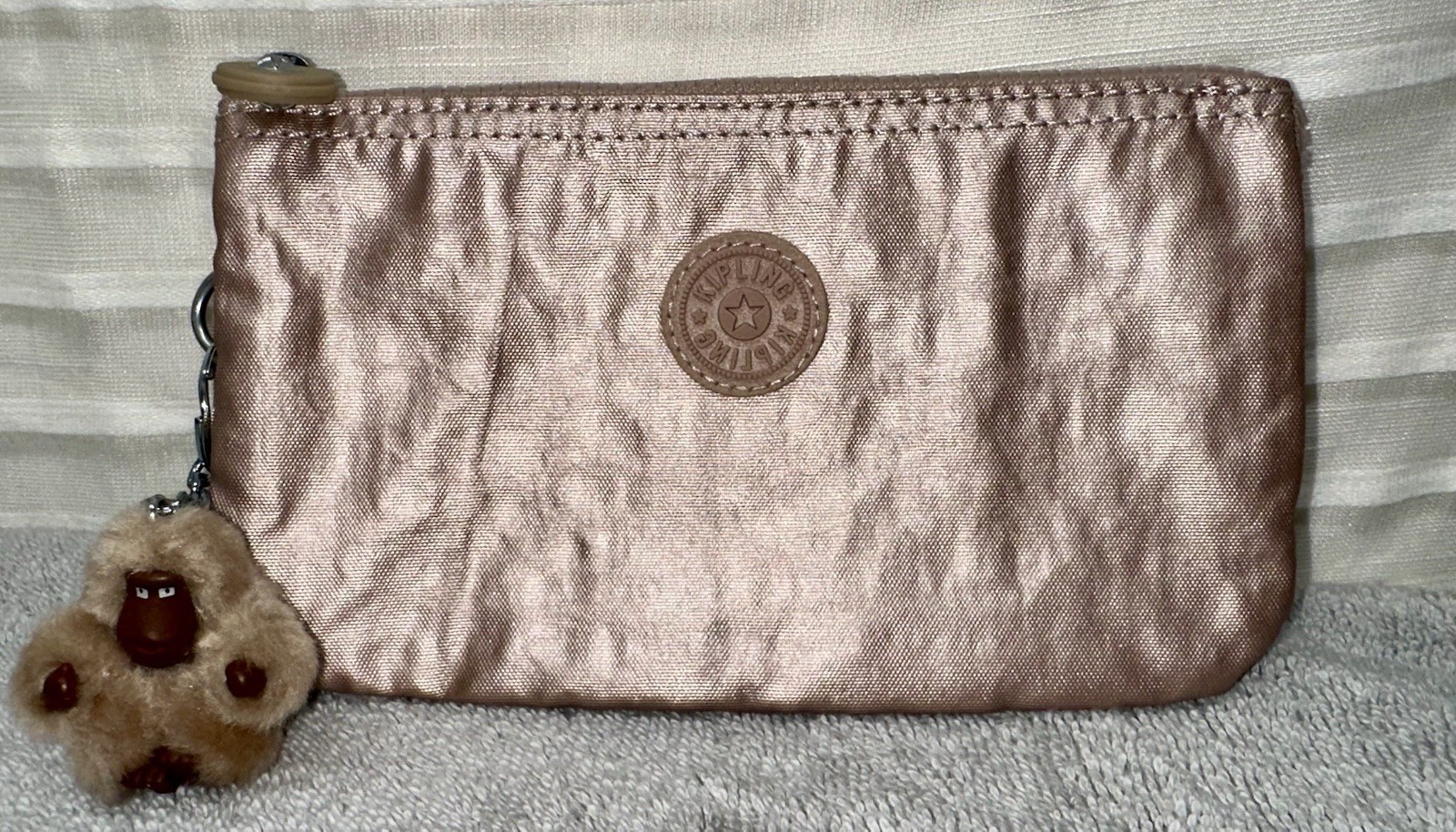 Kipling Creativity L Solid Pouch Rose Gold - John… - image 1