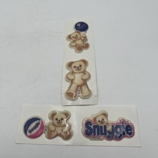 RARE Vintage 80S Lever Bros Co Snuggle Bear Teddy Fabric Softener Puffy Stickers