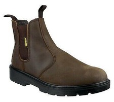 Image of Amblers brown crazy horse leather steel toe-cap/midsole safety dealer boot FS128