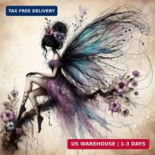 Butterfly Diamond Painting Kits for Adults Wings, Elegant Lady 5D Diamond Art Ki