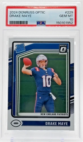 2024 Panini Donruss Optic - Rated Rookie Drake Maye #229 (RC) PSA 10 patriots
