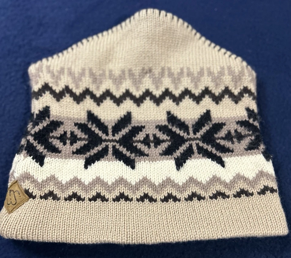 Sombrero tejido de lana Merkley vintage 100 % lana virgen hecho a mano en Canadá Foto 3 de 4