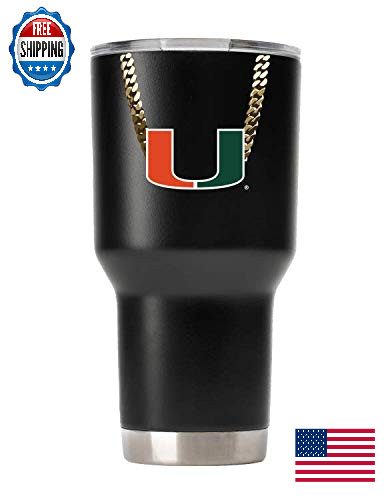 Gametime Sidekicks Miami 30oz Black Tumbler - 18/8 Stainless