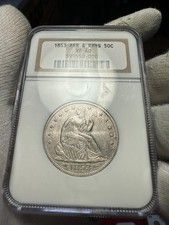 1853 Arrows & Rays Seated Liberty Half Dollar NGC XF40