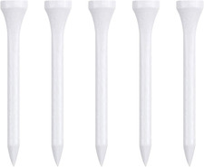 Wooden Golf Tees 3-1/4", 2-3/4", 1-1/2" Available,100 Count Natural Color, Whit