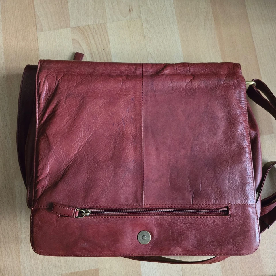 Bolso Mensajero Visconti Cuero Sangre de Buey De Colección - Edición Patrimonio de Coleccionista Foto 3 de 4