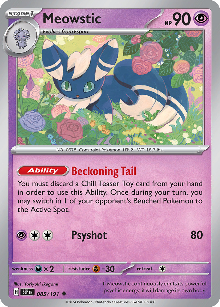 Meowstic 85/191 Regular Surging Sparks Pokémon TCG 40% off at 10+ cards