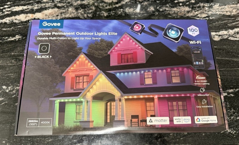 Govee 100ft RGBICW Black Permanent Outdoor Lights Elite