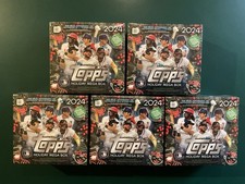 Lot Of 5: 2024 Topps Holiday MLB Baseball Mega Box Factory Sealed Brand New