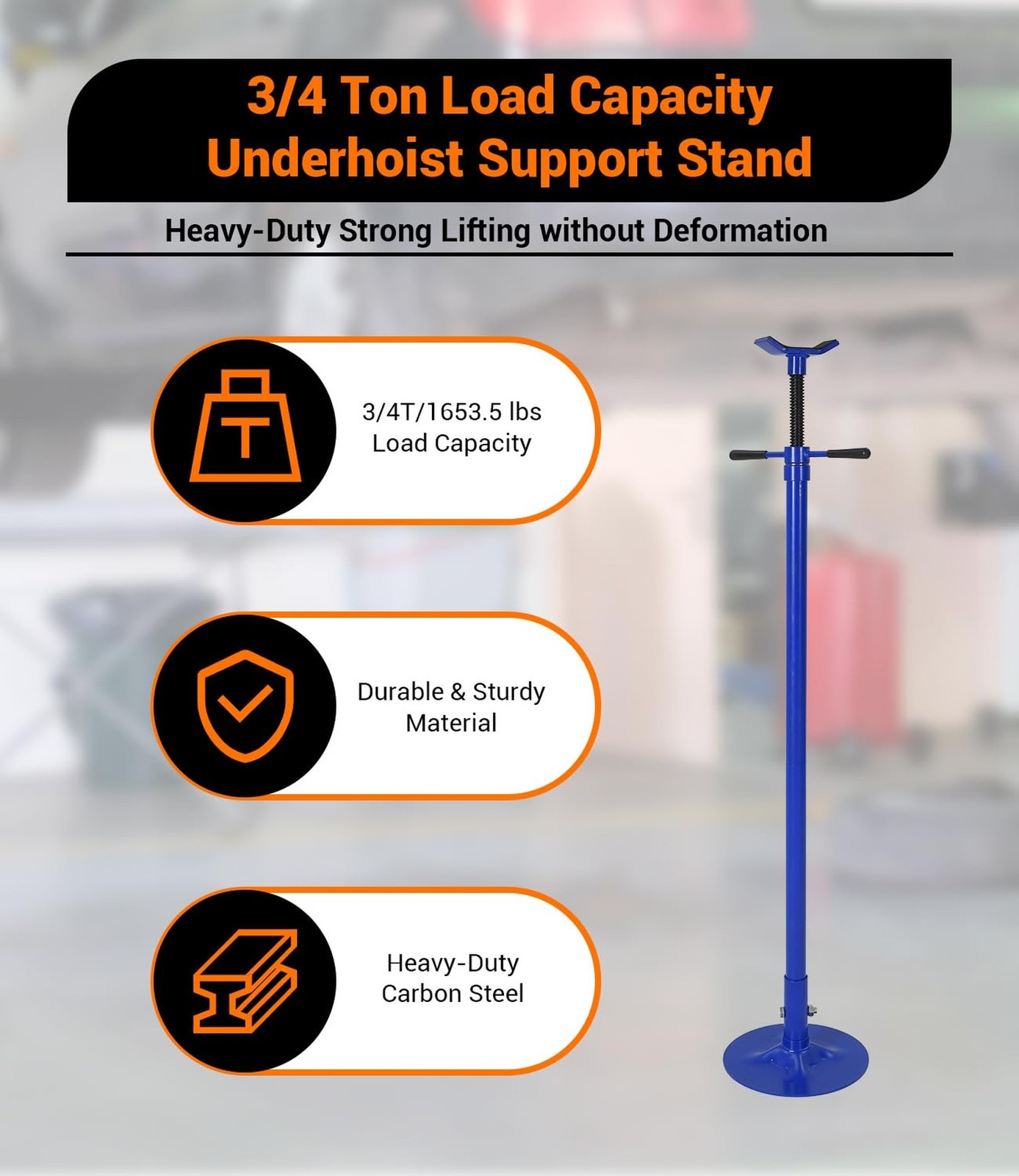 2PACK Underhoist Support Stand, 3/4 Ton Jack Stand, Under Hoist Stand for Veh...