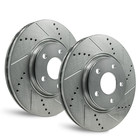 For Pontiac Grand Am 1999-2005 - Rear Drilled and Slotted Rotors
