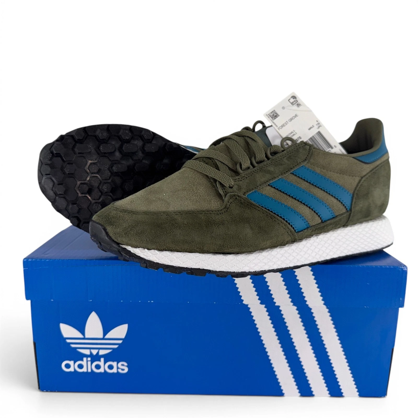 Adidas Forest Grove EE8970 Men's US 8-11 Sneakers Raw Khaki Teal New With Box