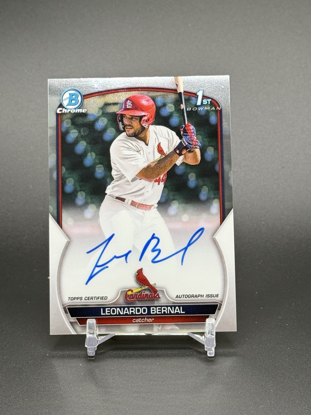 2023 Bowman Chrome 1st Bowman Leonardo Bernal Auto CPA-LB Cardinals