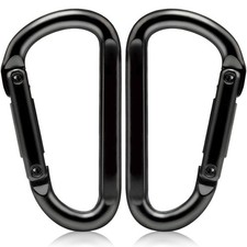 Carabiner Clip, 860lbs, 3" Iron Heavy Duty Carabiner, D Shape Hook - Hammocks...