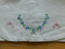 Vintage embroidered Bassinet mattress Fitted Sheet Cover 34x14.5 handmade