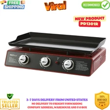 Royal Gourmet 3 Burner PD1301R Portable Tabletop 24" Gas Grill