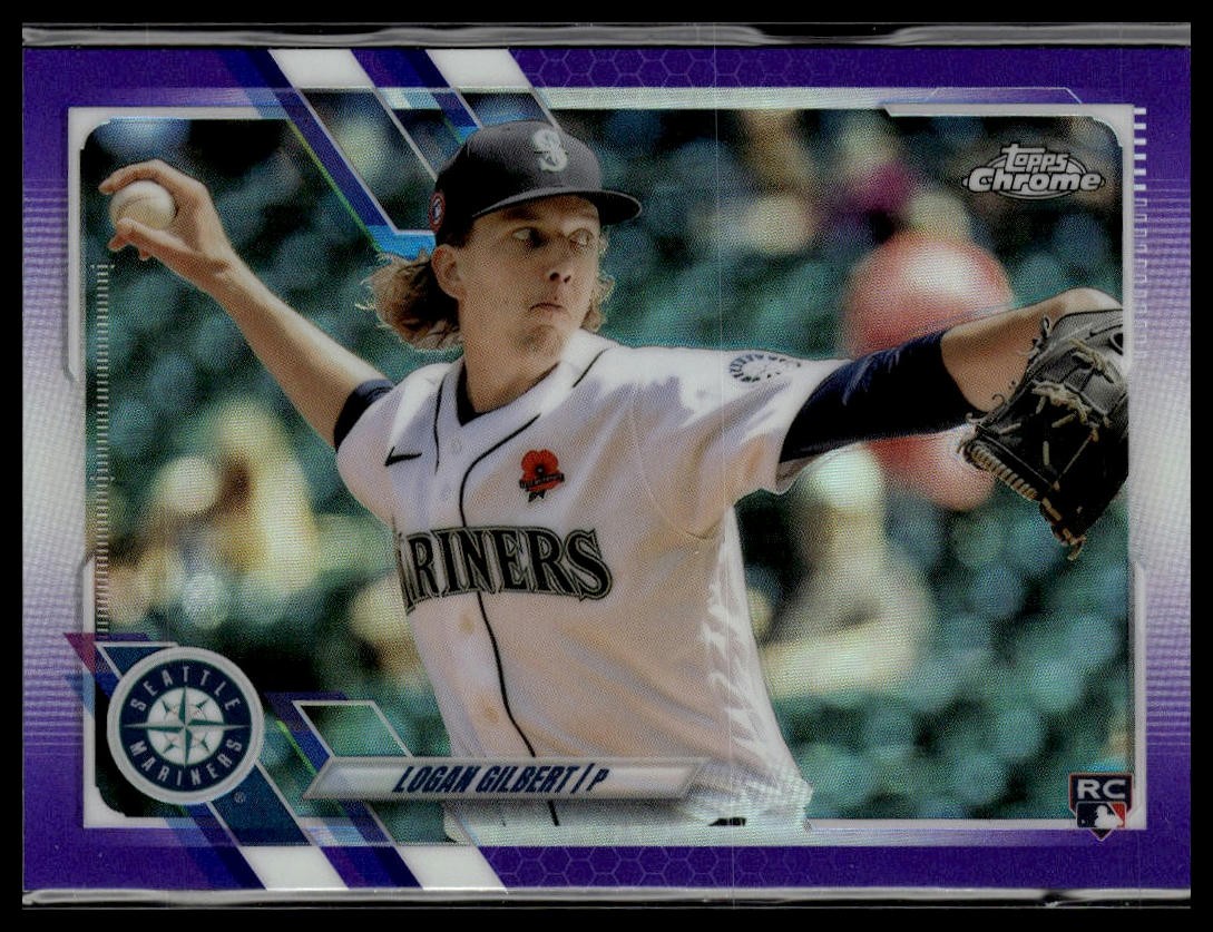 2021 Topps Chrome Update #USC70 Logan Gilbert Purple Refractor