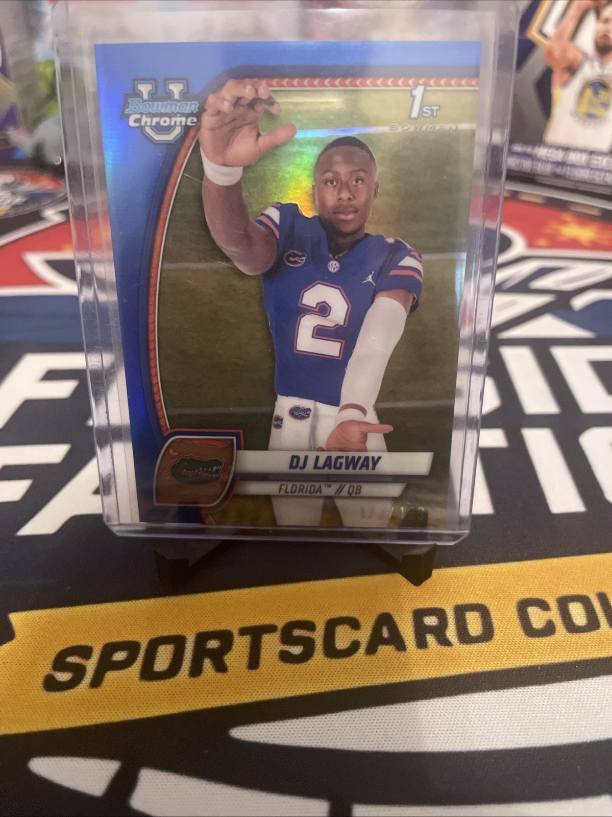 2024 Bowman U Chrome DJ Lagway 1st Bowman Blue Refractor /199 Color Match🔥🔥🔥