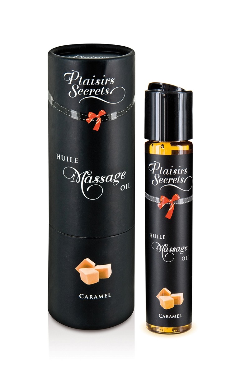 Huile de massage gourmande Caramel flacon 200ml pour corps