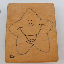 Star With Face Night Sky Ellison Educational Equip Accucut Wood Dies 6"x5" 