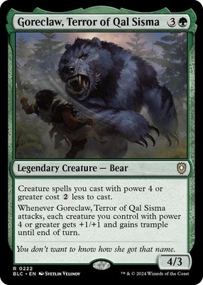 Goreclaw Terror of Qal Sisma 0222 MTG BLC  Rare NP