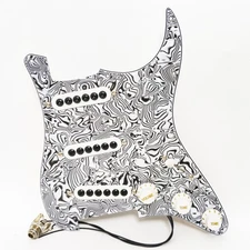 Guitar Prewired Loaded Pickguard SSS Single Coil Pickups Set for Fender Strat