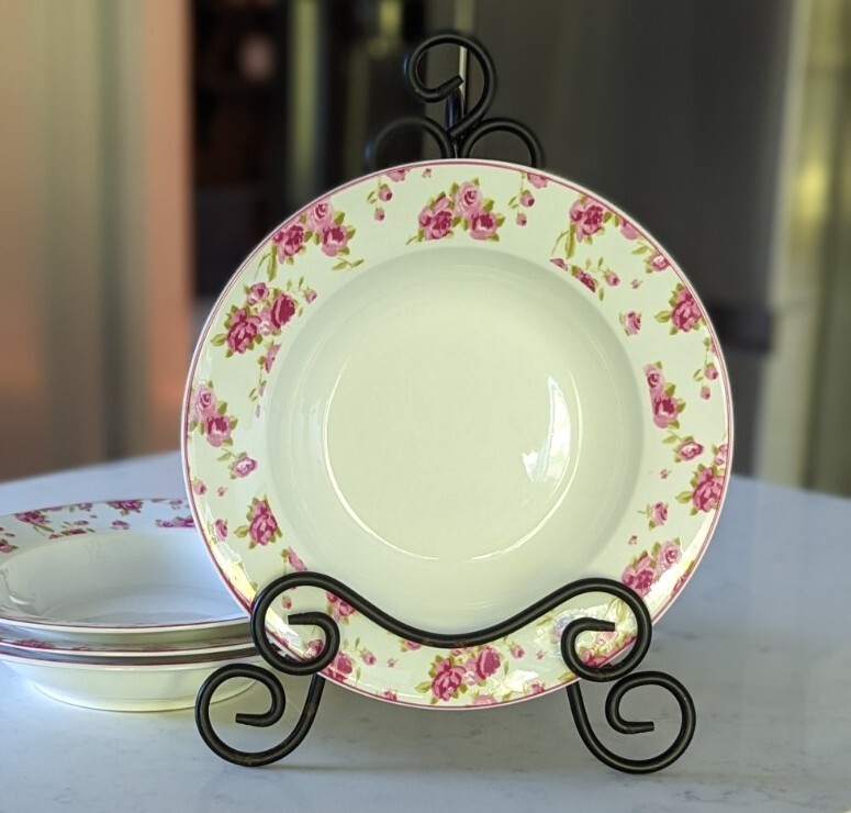 China Pearl Petite Roses Microwave Dishwasher Safe Pasta