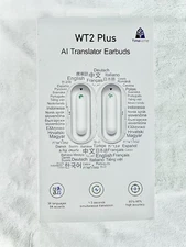 Timekettle WT2 Plus AI Translator Earbuds 40 Languages 93 Accents - White