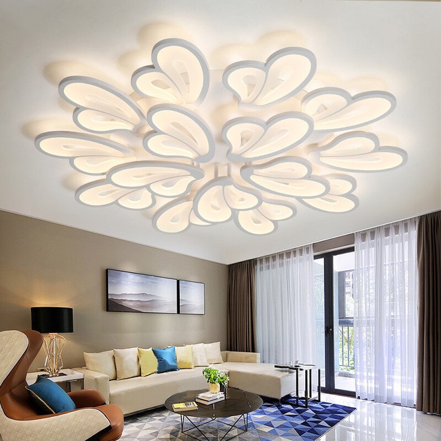 White Modern Ceiling Pendant Light Shade Living Room Bedroom