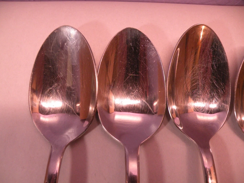 Juego de 5 cucharas soperas ovaladas de acero inoxidable Hampton Silversmiths HSV99 8 pulgadas GE2 Foto 2 de 4