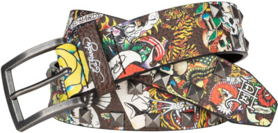 小物 Rare Ed Hardy Studs Design Belt Ed Hardy Pyramid Studded Belt - VB93809EHQA | eBay