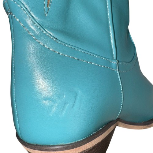 Marfa Boots The Lainey Blue Lightning 3" Heel Size 7.5 Rodeo Western Cowgirl - Picture 9 of 14