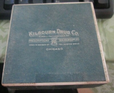Chicago IL Kilbourn Drug Co Prescription Box 1939 inside label also