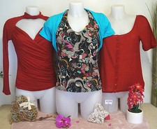 Lot vêtements occasion femme : Boléro, Hauts, Gilet - T : 38 *