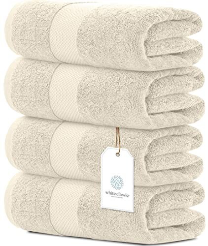 S - Cotton Hotel Spa  27x54 4/pk Ivory Super Absorbent 700gsm
