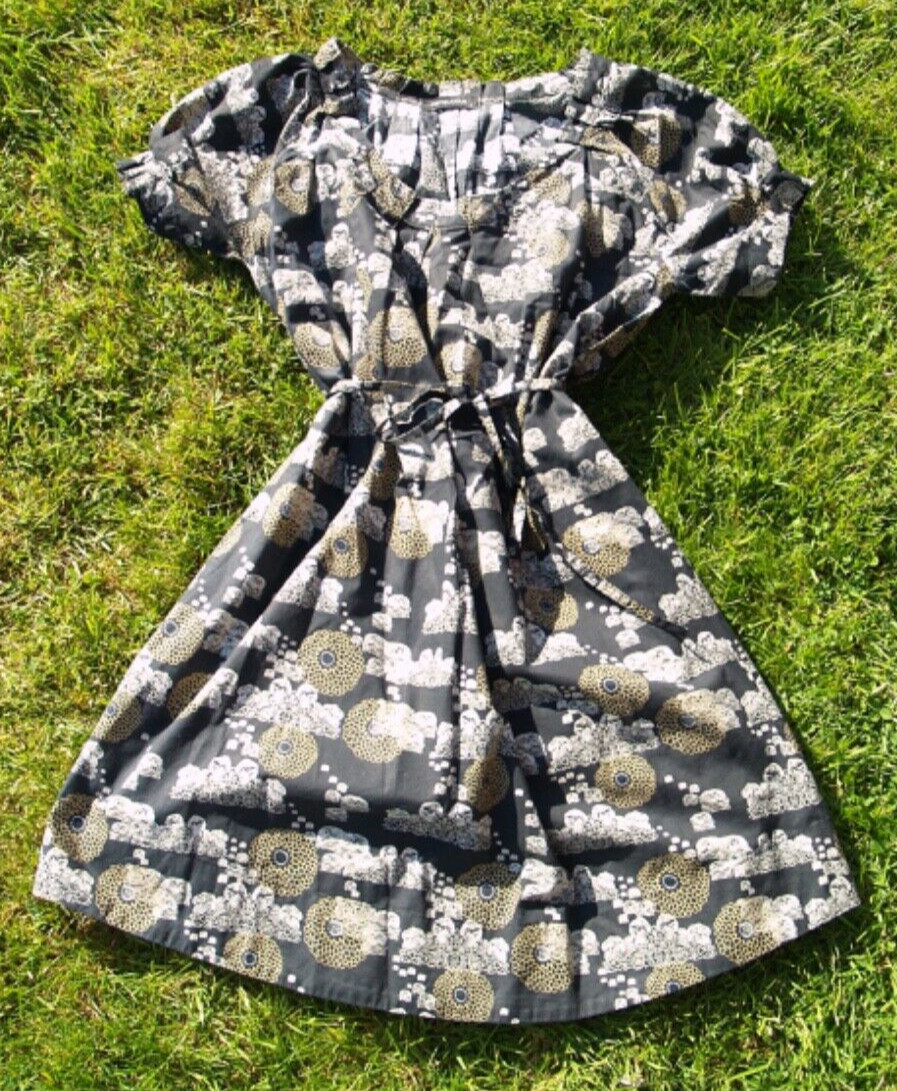 Maternity dress black, beige, white, umber, Mamalicious Lightweight patterned S image 6