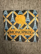 Monoprix French Grocery Store Bag Eiffel Tower Reusable Paris France 